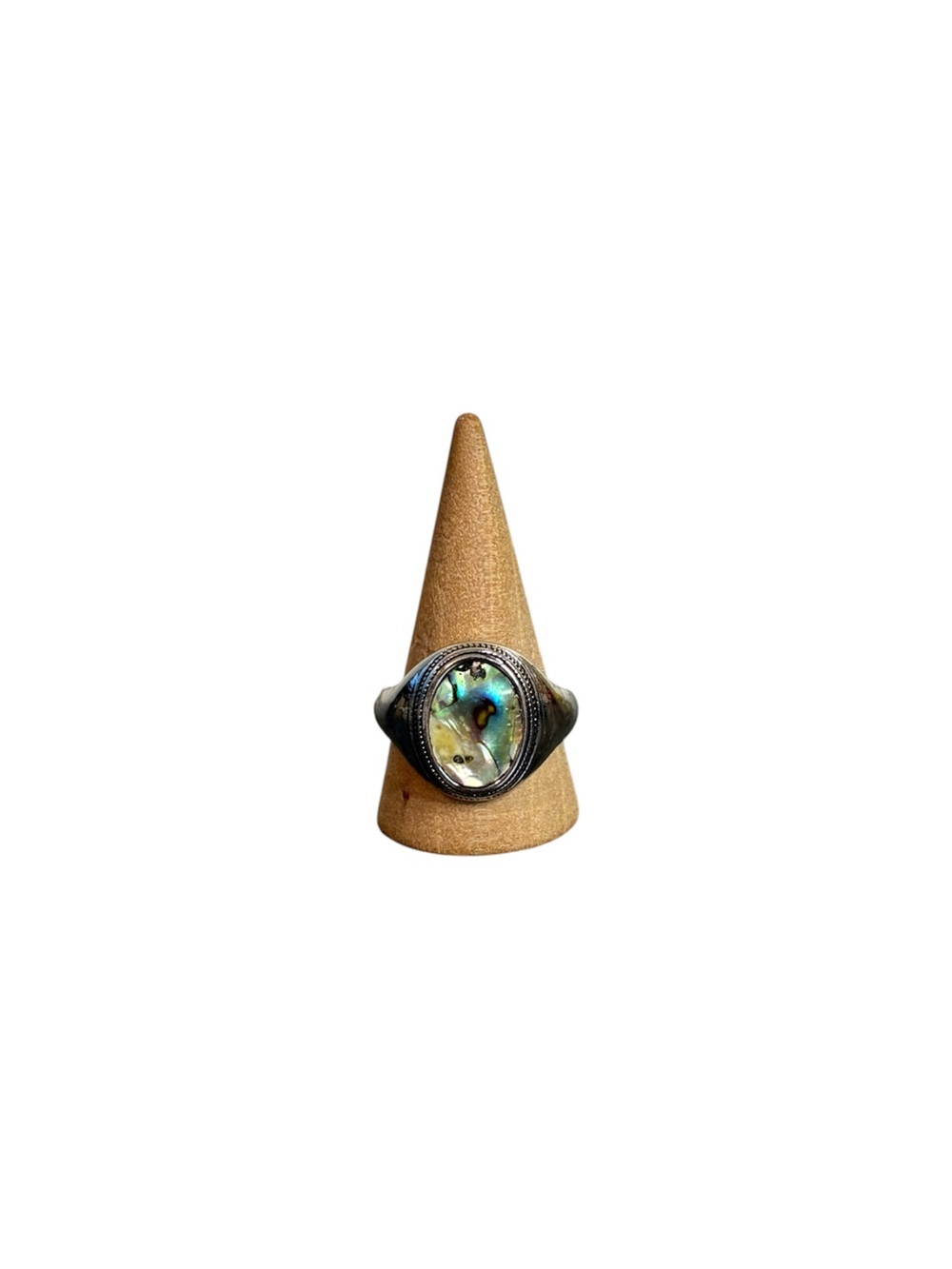 Silver Abalone Shell Ring | Size 10.5